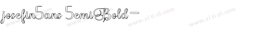 josefin5ans 5emiBold字体转换